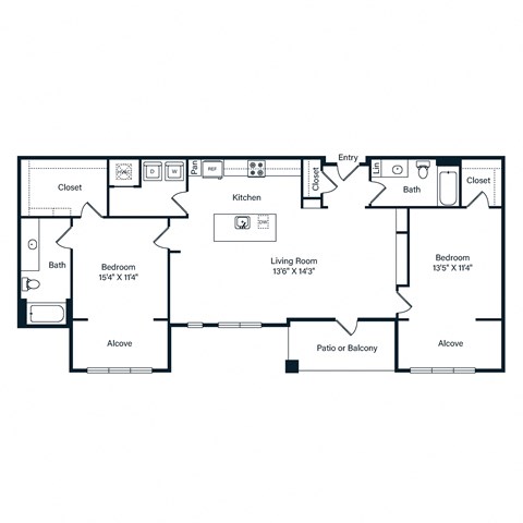 B2-1 floorplan layout Berkshire Ballantyne